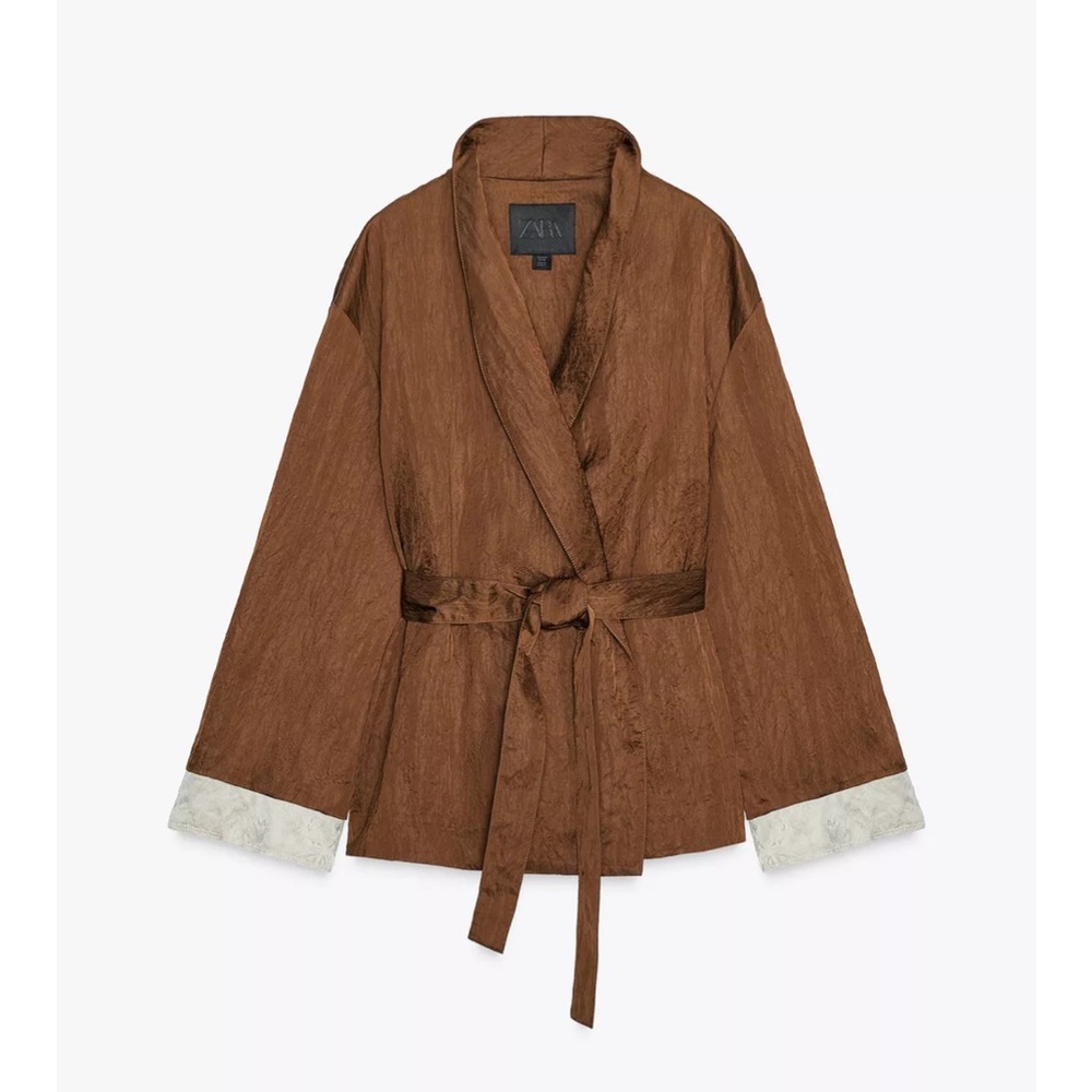 Zara jacquard Kimono jacket Size S